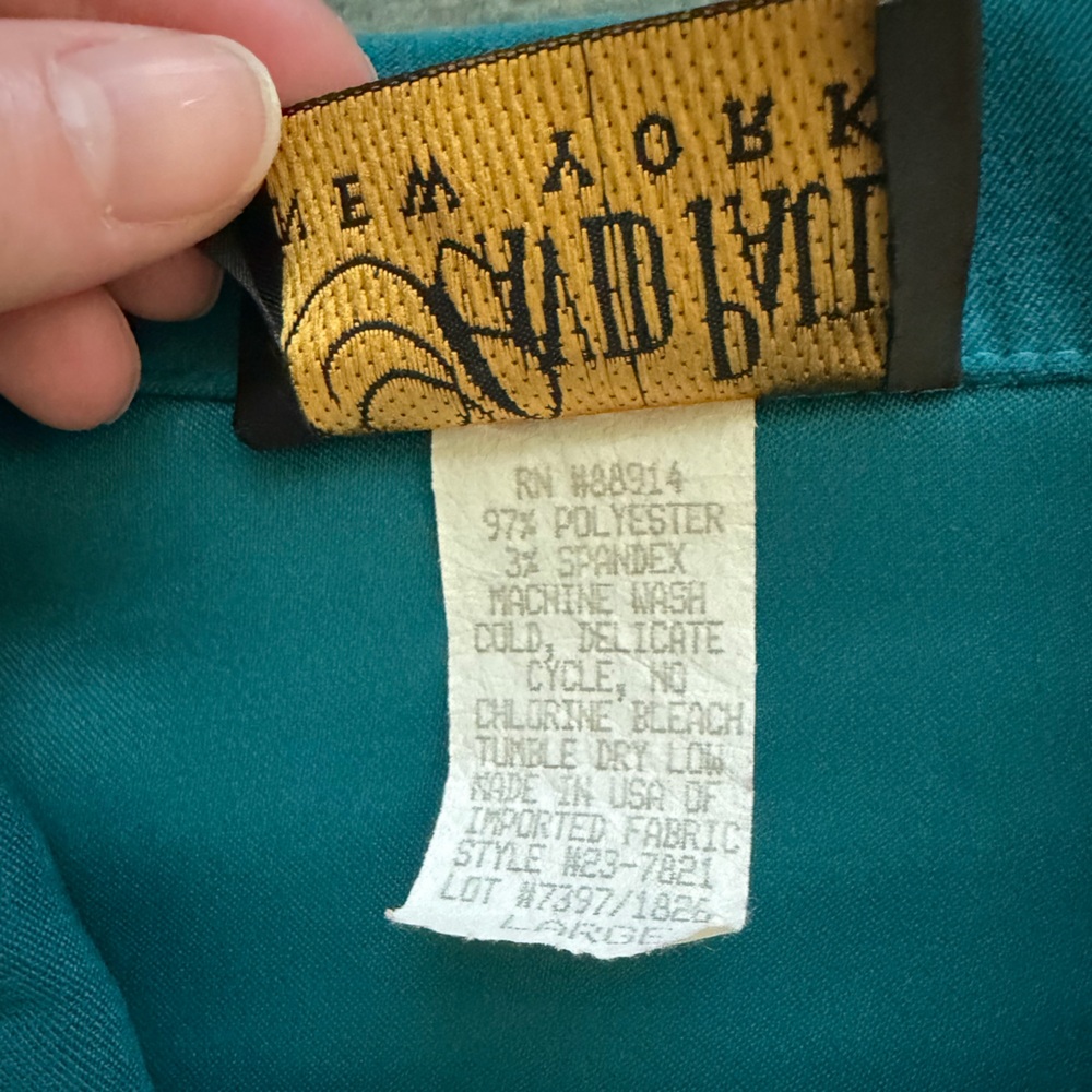 Vintage David Paul New York Teal Suede Women's Button-Front Jacket - Picture 7 of 7